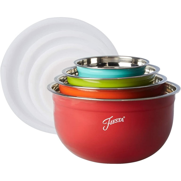 Fiesta Microwave Safe 8 Piece Mixing Bowl Set