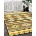 thumbnail image 3 of Ahgly Company Machine Washable Indoor Square Abstract Chrome Gold Yellow Area Rugs, 5' Square, 3 of 7