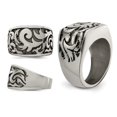 thumbnail image 2 of Mens Titanium Pattern Signet Ring, 2 of 4