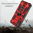 thumbnail image 4 of For Apple iPhone 13 (6.1") Heavy Duty Stand Hybrid Shockproof [Military Grade] Rugged Built-in Kickstand Fit Magnetic Car Mount Cover ,Xpm Phone Case [Red], 4 of 9