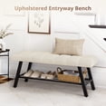 thumbnail image 3 of Carolayne Bedroom Bench Seat Upholstered Ottoman Bench, Light Linen, 3 of 8