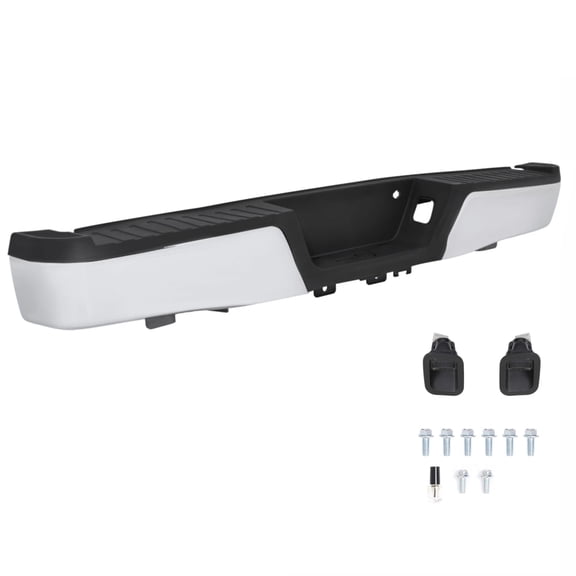 For Ford F150 2015-2020 W/O Park Sensor Holes Rear Bumper Step Bumper Chrome New