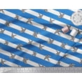 thumbnail image 2 of Soimoi Blue Poly Georgette Fabric Stripe & Flying Swift Bird Decor Fabric Printed Yard 52 Inch Wide, 2 of 3
