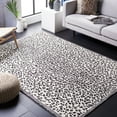 thumbnail image 2 of SAFAVIEH Metro Drew Animal Area Rug, Black/Ivory, 6' x 6' Square, 2 of 8