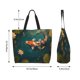 thumbnail image 5 of Fotbe Koi Pond Lilies Bolsa Tote Estética de Lona con Estampado para Mujer - Bolsa Reutilizable de Hombro Casual para Vacaciones, Compras, Trabajo y Gimnasio, 5 of 8