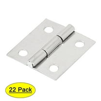 Unique Bargains Wood Case 1-inch Length Square Corner Stainless Steel Door  Hinge 22pcs
