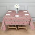 thumbnail image 3 of Pink Christmas Tree Pattern Square Tablecloth,Waterproof Square Table Cover,Wipeable Spillproof Washable Table Cover for Home Kitchen Party Decor 42"X42"(107x107cm), 3 of 6