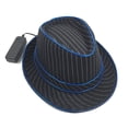 thumbnail image 1 of Premium Light Up Hat Uses EL Wire Bright LED Blinking Flashing Jazz Cap Party Hat For Party Concert Stage Show, 1 of 6
