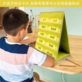 thumbnail image 4 of Clearance! Self Standing Teaching Pocket Folding Double Desktop Pocket for Classroom Schedule Display Kids Kindergarten Science and technology teaching aids,Red, 4 of 9