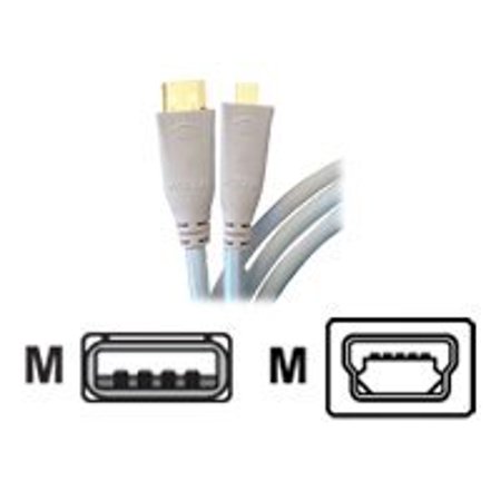 Accell Green Cables - USB cable - USB (M) to mini-USB Type B (M) - USB 2.0 - 6 ft - molded