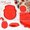 Red, variant on Large Snowman Silicone Mold, Stereoscopic Cartoon Design, High-Capacity Bakeware for Holiday Treats and Soaps