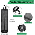 thumbnail image 2 of Olurrisa Plastic Bag Holder,Hanging Storage Bags Plastic Mesh Bags Dispenser Organizer Trash Bags Grocery Shopping Bag Holder for Home And Kitchen （ Black 2pcs), 2 of 8
