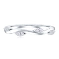 thumbnail image 4 of Rosec Jewels Lab Grown Diamond Wedding Anniversary Ring - EF-VS Quality - Diamond Leaf Ring - Ready to Gift for Special Occasions, 10K White Gold, US 6.50, 4 of 8