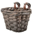 thumbnail image 1 of Colaxi Panier de Vélo Panier de Rangement Panier Tissé Détachable avec 2 Sangles Panier de Guidon avant Panier pour Garçons Filles Cyclisme Brun Foncé, 1 of 8