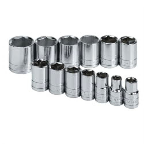 SOCKET SET 1/2IN. DRIVE 13PC SAE STD 6 POINT