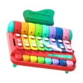 thumbnail image 3 of Xilófono 2 en 1 para niños, instrumento musical, teclado de piano, juguete de aprendizaje musical para niñas de 0 a 3 años, regalos de cumpleaños para 8 llaves, 3 of 8