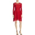 thumbnail image 1 of Finity Womens Lace Satin Trim Cocktail Dress, 1 of 3