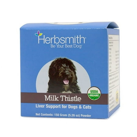 UPC: 0718122542291 | Herbsmith Organic Milk Thistle for Dogs and Cats – Liver Supplement for Dogs & Cats – A – 150g Powder