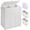 White, variant on Foldable 110L Wicker Laundry Hamper with Lid, 2 Removable Liner Bags and Handles, 2-Section Handwoven Rattan Basket