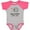 Baseball Heather and Hot Pink, variant on Inktastic Mimi and Poppop Love Me Boys or Girls Baby Bodysuit