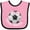 Pink and Black, variant on Inktastic Soccer Princess- Tiara Girls Baby Bib