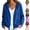 CC-Blue-sweatshirt for women, variant on Hfnxid Women's Button Down Hoodies Loose Fit Long Sleeve Hooded Sweatshirts Casual Drawstring Jackets Lightweight Solid Color Outerwear Pink M