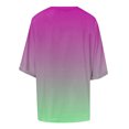 thumbnail image 4 of Raeneomay Oversized T Shirts Tunic Tops Women's Casual CrewNeck Short-Sleeved Gradation Print Short Loose T-Shirt Tops, 4 of 6