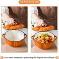thumbnail image 3 of ACDANC 2026 New Pumpkin Dutch Oven Pot,Enameled Cast Iron 4-Quart Cookware with Lid –Dutch Oven Pot with Lid Non-Stick,All Stovetops Safe for Braising/Stews, 3 of 7