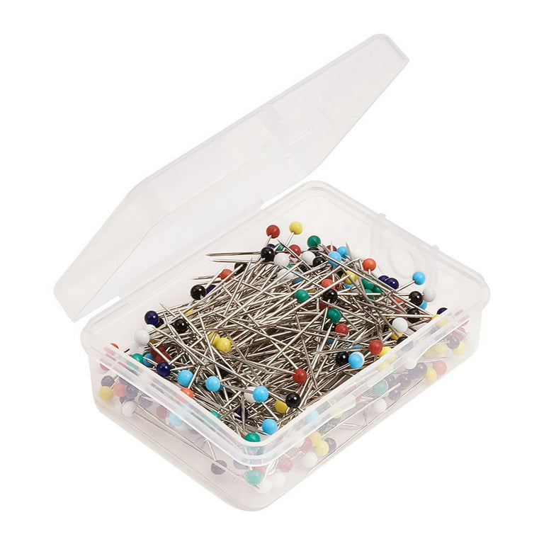 Sewing Pins by Happon, 250 Pieces Straight Pins with Colored Ball Glass  Heads, Long 1.5 inch Quilting Pins, Stick Pins, for Dressmaker, Fabric