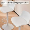 thumbnail image 4 of YOUNIKE Bar Stools Set of 2, PU Leather Bar Chairs, Swivel Sturdy Metal Base, Height Adjustable Counter Stools, White, 4 of 6