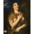 thumbnail image 3 of Titian 15x18 Black Modern Framed Museum Art Print Titled - The Penitent Magdalene (1531-1535), 3 of 5