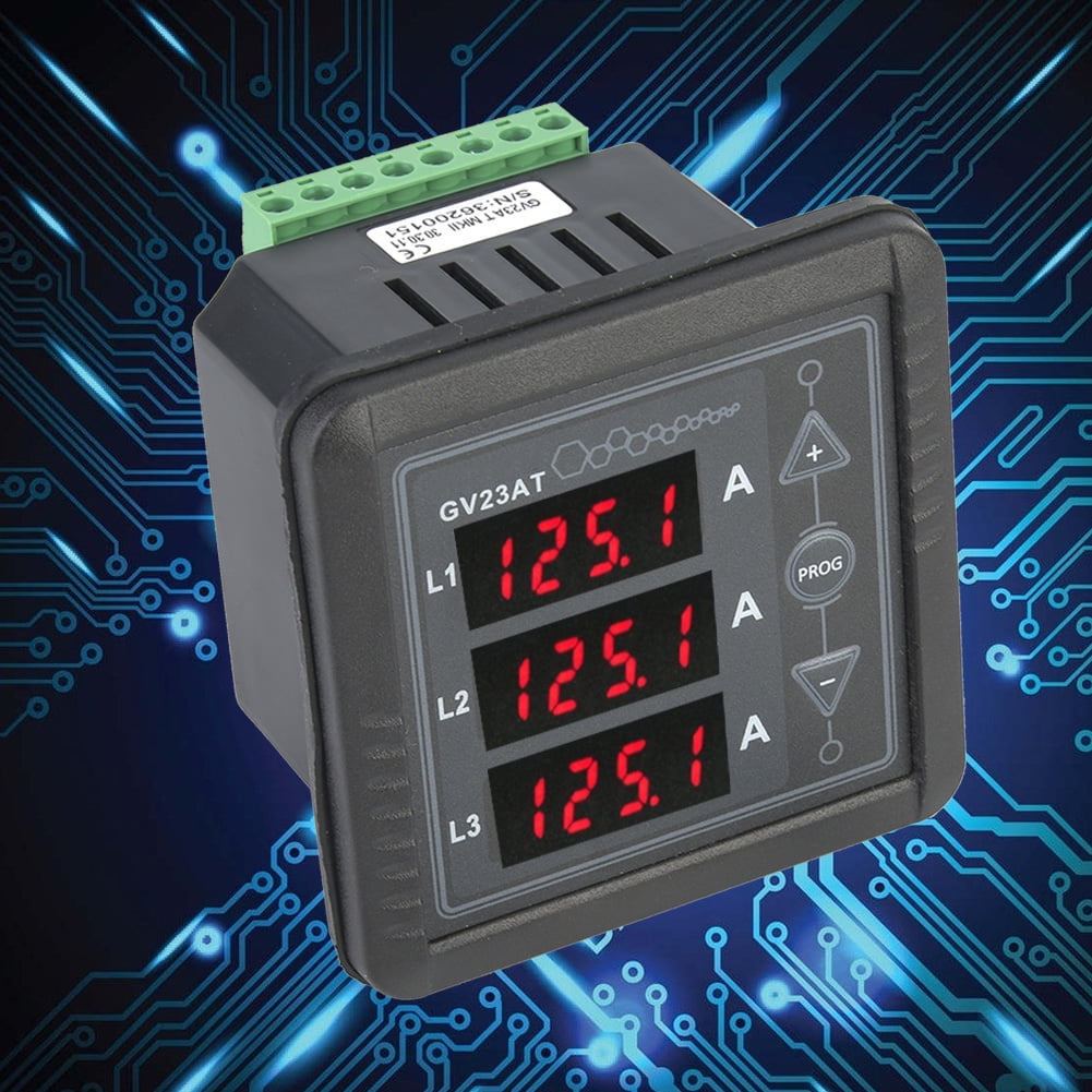 Current Meter, Ammeter, Digital AC Ammeter, For Displaying Threephase