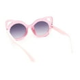 thumbnail image 4 of Child Kids Size Girls Kitty Cat Ear Round Plastic Sunglasses Pink - Smoke, 4 of 4