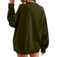 thumbnail image 3 of CONFREE Oversized Sweatshirts For Women Long Sleeve Ladys Sport Sweatshirt Solid Color Soft Spring Fall Clothes Shirts, 3 of 7