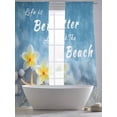thumbnail image 5 of Life Is Better At The Beach Sheer Curtains 2 Panels Set Summer Ocean Starfish Flower Sheer Window Curtains Light Filtering Rod Pocket Voile Drapes for Bedroom Living Room 52"X108", 5 of 8