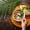 Pho Bo, variant on Elephant Stock Spice Baskets Wall Art - Horizontal Multi Panel Canvas - Living Room Wall Decor - Food And Drink Multi Panel - Orange And Green Decor - 23" x 14"