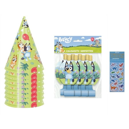 Unique Bluey Birthday Party Supplies Bundle Party Favors, 16 Count