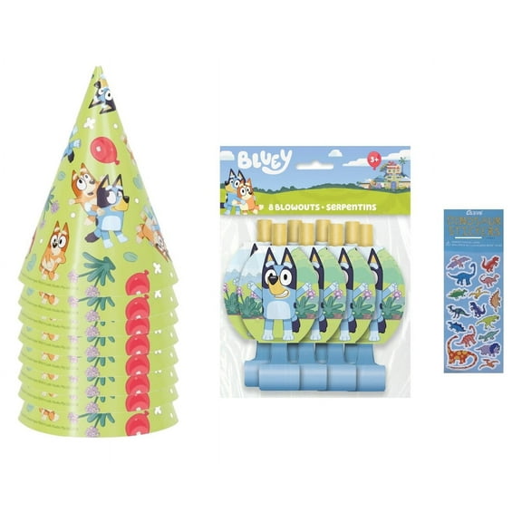 Unique Bluey Birthday Party Supplies Bundle Party Favors, 16 Count