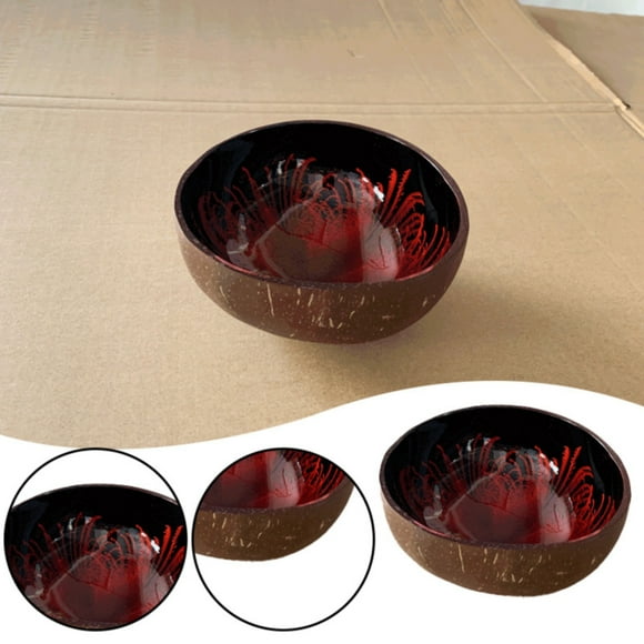 Coconut Shell Bowl Red Big Sale! Coconut Bowls Decorative Bowl for Keys for Entryway Table Candy Bowl Decorative Bowls for Home Decor Coconut Storage Bowl for Candy Keys Clearance!