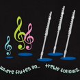 thumbnail image 3 of CafePress - Flute Treble Quote Women's Dark T Shirt - Women's Traditional Fit Dark T-Shirt, 3 of 4