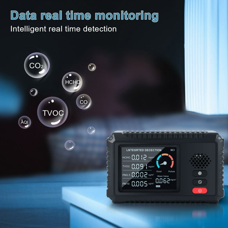Stellate AQ100 Air Quality Monitor - Formaldehyde PM2.5 HCHO Detector TVOC  Humidity AQI
