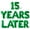 Green, variant on Letter Balloons - 15 YEARS LATER 16" Inch Alphabet Letters Foil Mylar Balloon 15th Anniversary Party Banner (White)