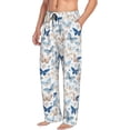 thumbnail image 6 of Fuzoiu Butterfly Print Men's Pajama Pants,Lounge Pants for Men,Lounge PJ Bottoms,Sleepwear Pants with Drawstring Pockets -X-Large, 6 of 6