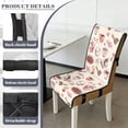 thumbnail image 6 of TSOVTHRID Coffee Cup Bean Heart Print Quilted Dining Chair Covers Stretch Armless Chair Slipcovers Non-Slip Scratch Resistant Seat Cushion Covers for Home, Restaurant, Set of 4, 6 of 7