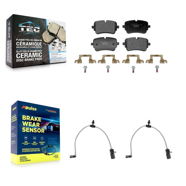 TEC Rear Ceramic Disc Brake Pads and Wear Sensors Kit for Car Audi e-tron Quattro Sportback S6 S7 S KTW-101724