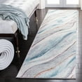 thumbnail image 2 of SAFAVIEH Phoenix Dawson Abstract Runner Rug, Ivory/Blue, 2'2" x 8', 2 of 7