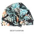 thumbnail image 4 of Bearachild Gorros de baño para ducha Estampado de flores Impermeable Reutilizable Elástico Colorido Universal Largo Sombrero corto Baño Estampado de Juegos de accesorios de baño Hoja Bearachild HA062078-02B, 4 of 6