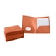 thumbnail image 4 of School Smart Carpeta de poliéster de dos bolsillos, pesada, con perforador de tres agujeros, color naranja, paquete de 25, 4 of 4