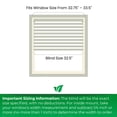 thumbnail image 3 of Calyx Interiors Cordless White 1” Light Filtering Mini Blinds 32.5"W x 60"H Window Blinds for Home, Vinyl horizontal blinds for indoor windows, 3 of 6