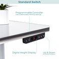 thumbnail image 6 of VersaDesk® Powerlift Electric Corner Desk, L-Shaped standing desk converter for Home & Office | White Frame, Maple Surface (60"x72"), 6 of 7
